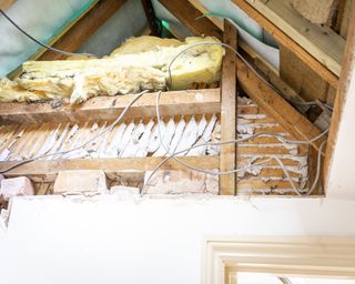 lath and plaster shown in loft