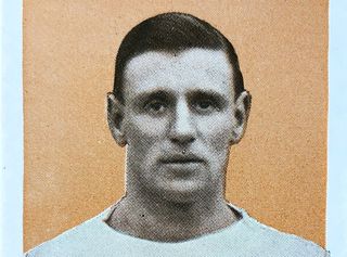 Manchester City's Horace Barnes illustrated on a cigarette card in 1924.