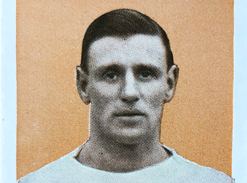 Manchester City's Horace Barnes illustrated on a cigarette card in 1924.