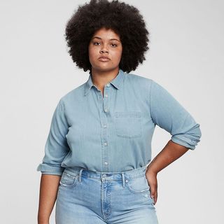 best shirts for women include denim shirts from GAP