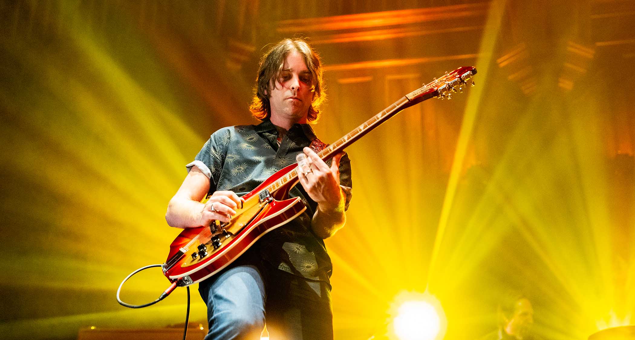 Sadler Vaden takes a slide solo on a Rickenbacker