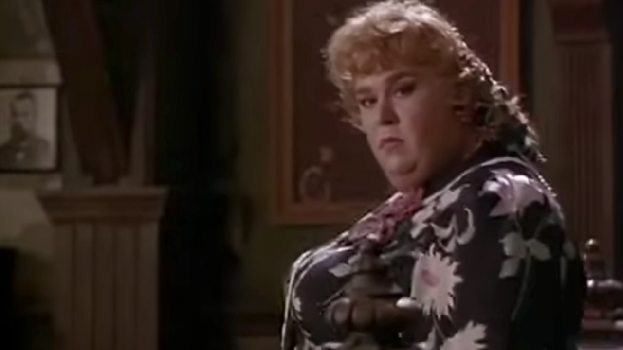 John Candy dressed as a woman in Nothing But Trouble