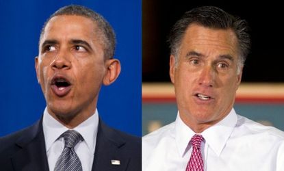 On Thursday, President Obama attacked Mitt Romney for favoring the rich, while the Republican blasted the president on the floundering economy.