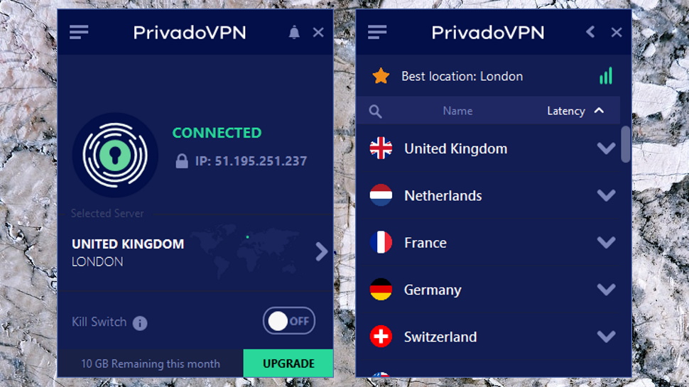 PrivadoVPN Windows App