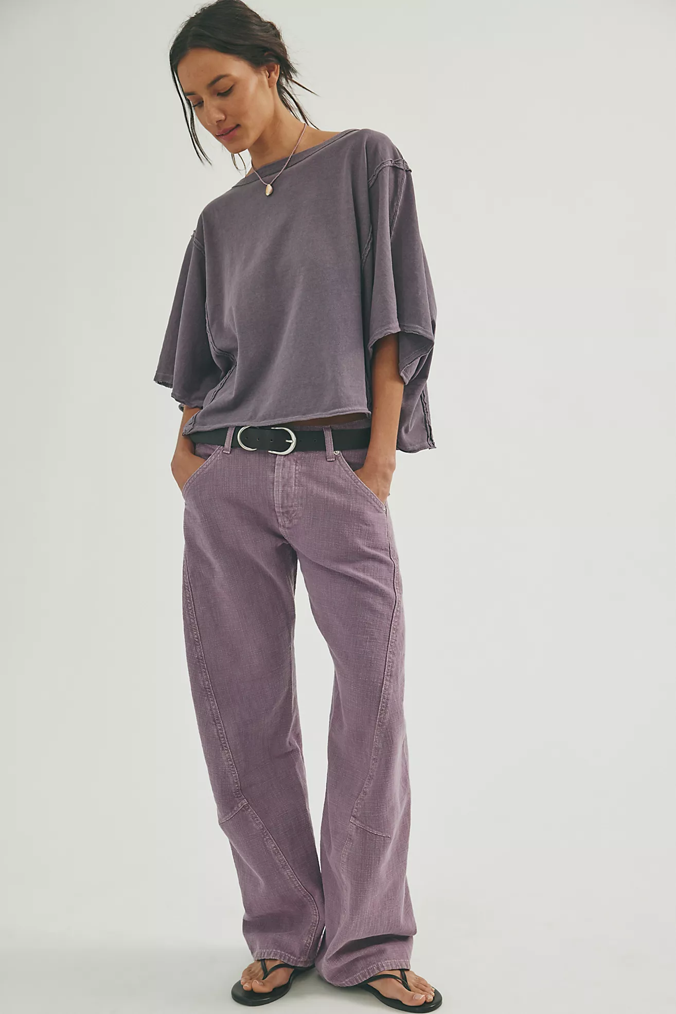 We the Free Highland Low-Rise Twisted Bowed Jeans