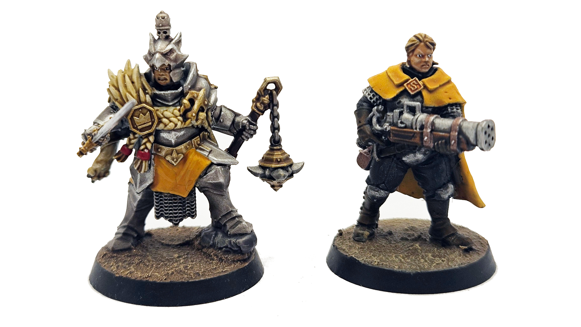 Two fully painted Warhammer: Cities of Sigmar models against a plain background