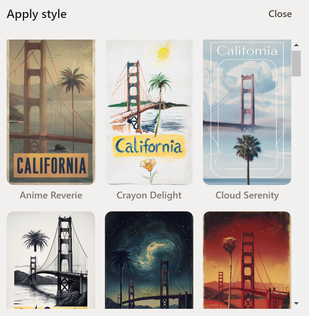 Screenshot from Playground AI image generator