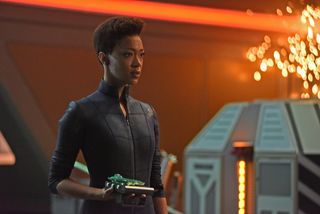 It's up to Burnham (Sonequa Martin-Green) to finish building her time suit.