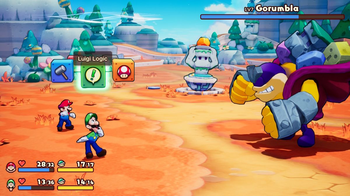 In-game screenshot from Mario &amp; Luigi: Brothership