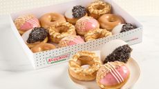 A box of Krispy Kreme donuts