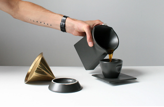 The Press Pour Over Brewer: part coffee maker, part sculpture
