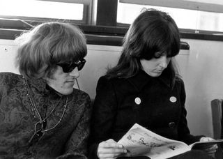 aul Kantner and Grace Slick backstage at Hunter College in New York City