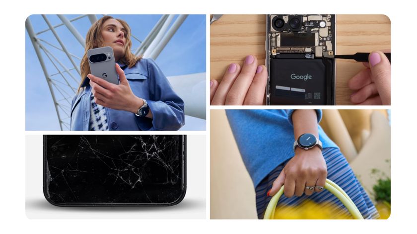 The promotional images for Google&#039;s new Pixel Care Plus protection plan. 