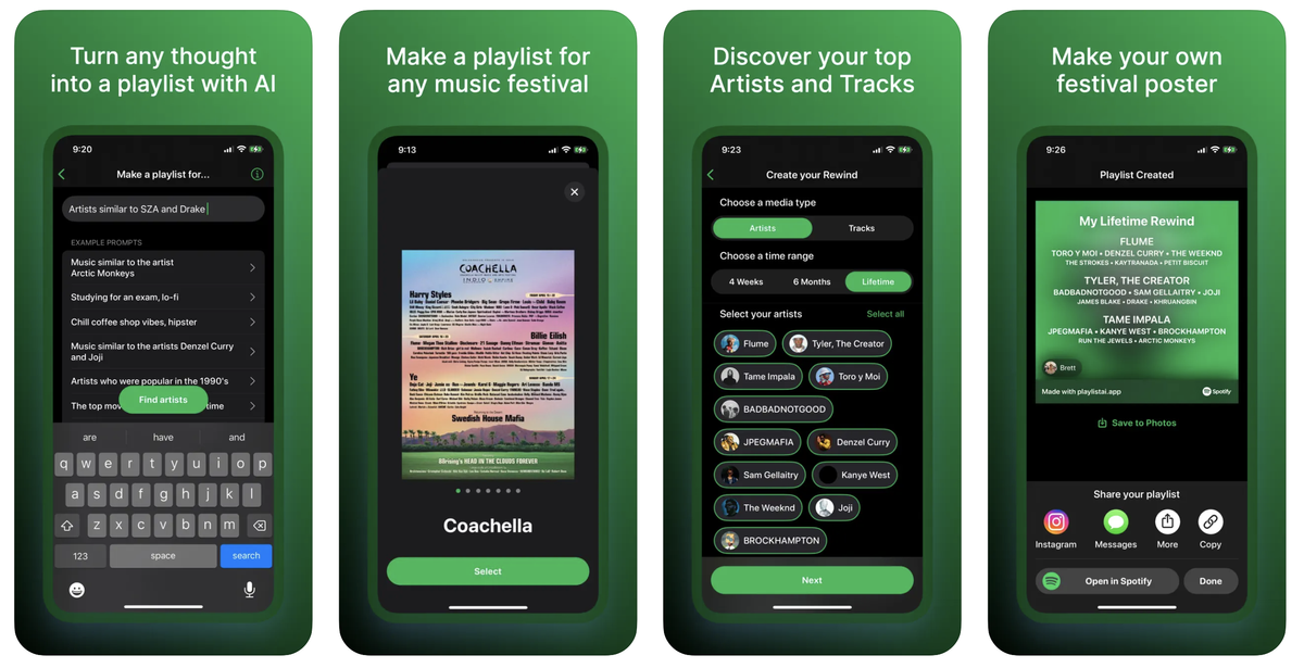 This new app uses the AI technology behind ChatGPT to make you any kind of playlist you want