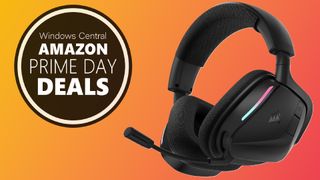 Amazon Prime Day Deal banner for the Coirsair Void Wireless V2 headset