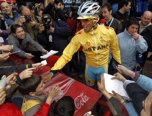Contador was a popular fixture at the start in Burgos