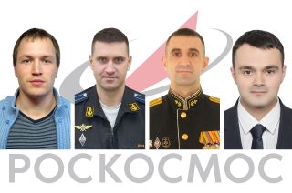 Roscosmos' 2021 cosmonaut candidates, from top left to bottom right: Sergey Irtuganov, Alexander Kolyabin, Sergey Teteryatnikov and Harutyun Kiviryan.
