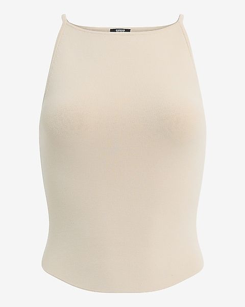 Express, Two Piece Set: Linen-Blend Square Neck Cami + Linen-Blend High Waisted Wide Leg Pull on Pant