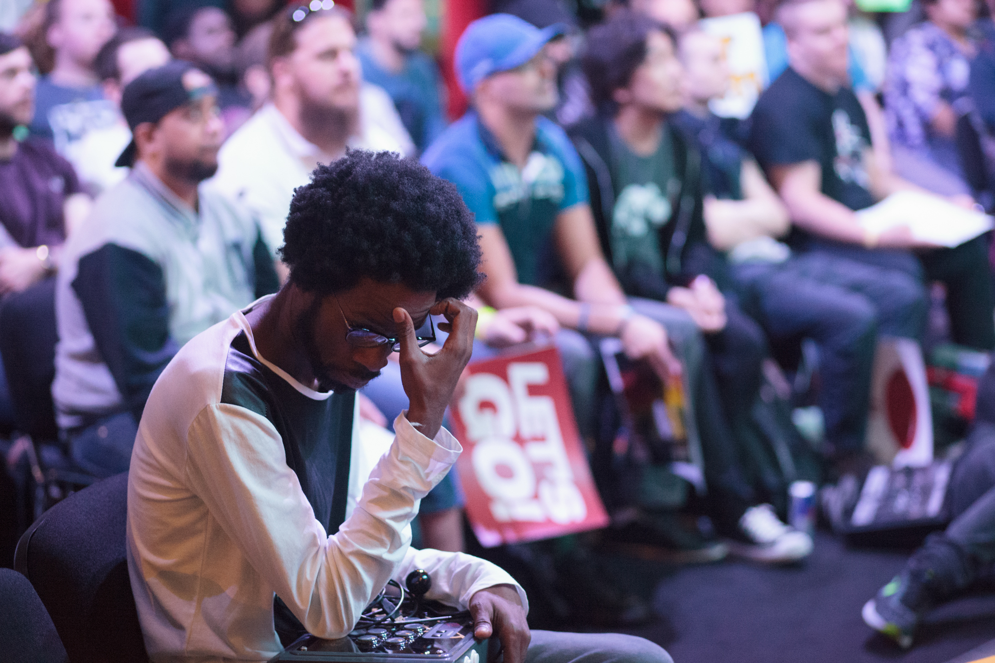Ryan Hart focuses on his upcoming match.