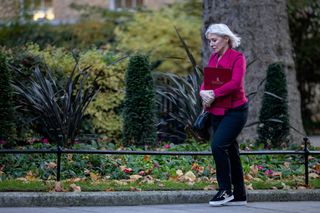 Secretary of State for Digital, Culture, Media and Sport Nadine Dorries arrives for a Cabinet Meeting at Downing Street on November 16, 2021