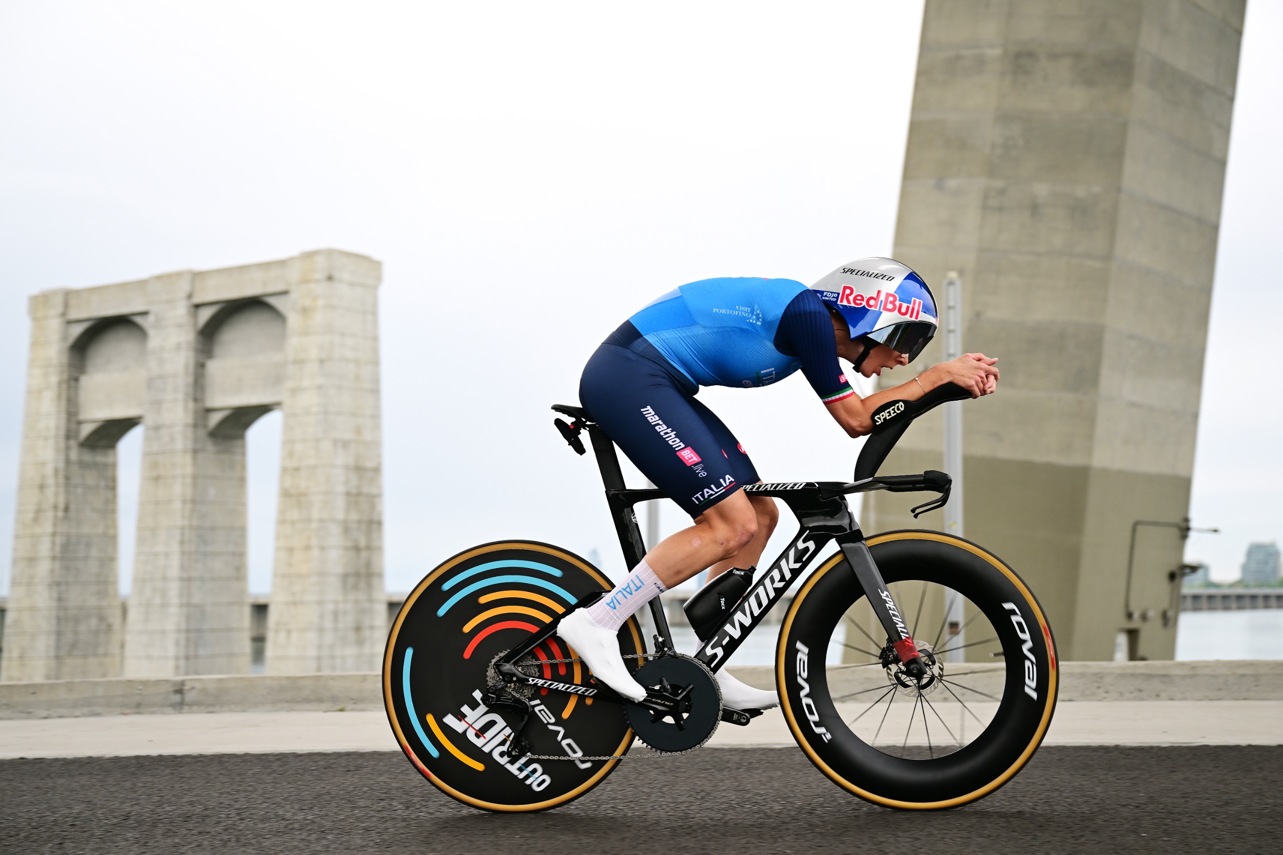 Guazzini racing the World ITT 2026