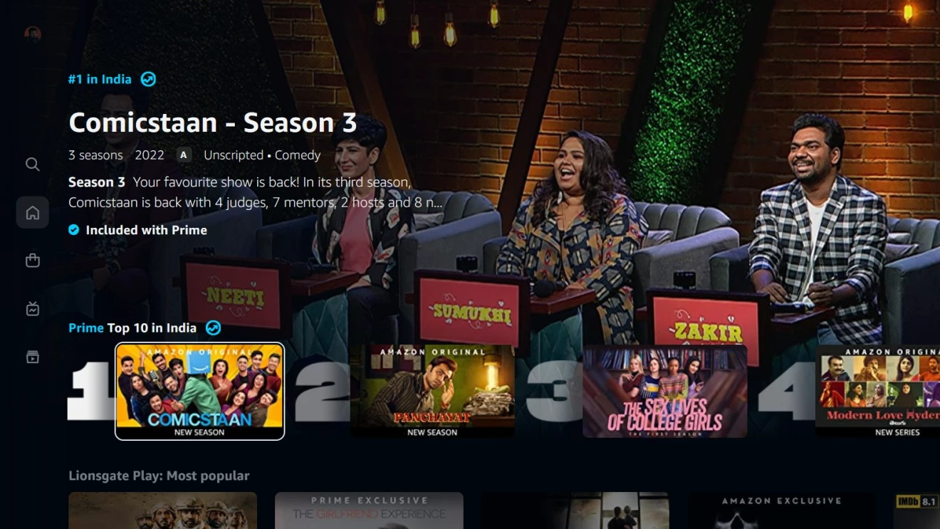 The Prime Video app has a new design