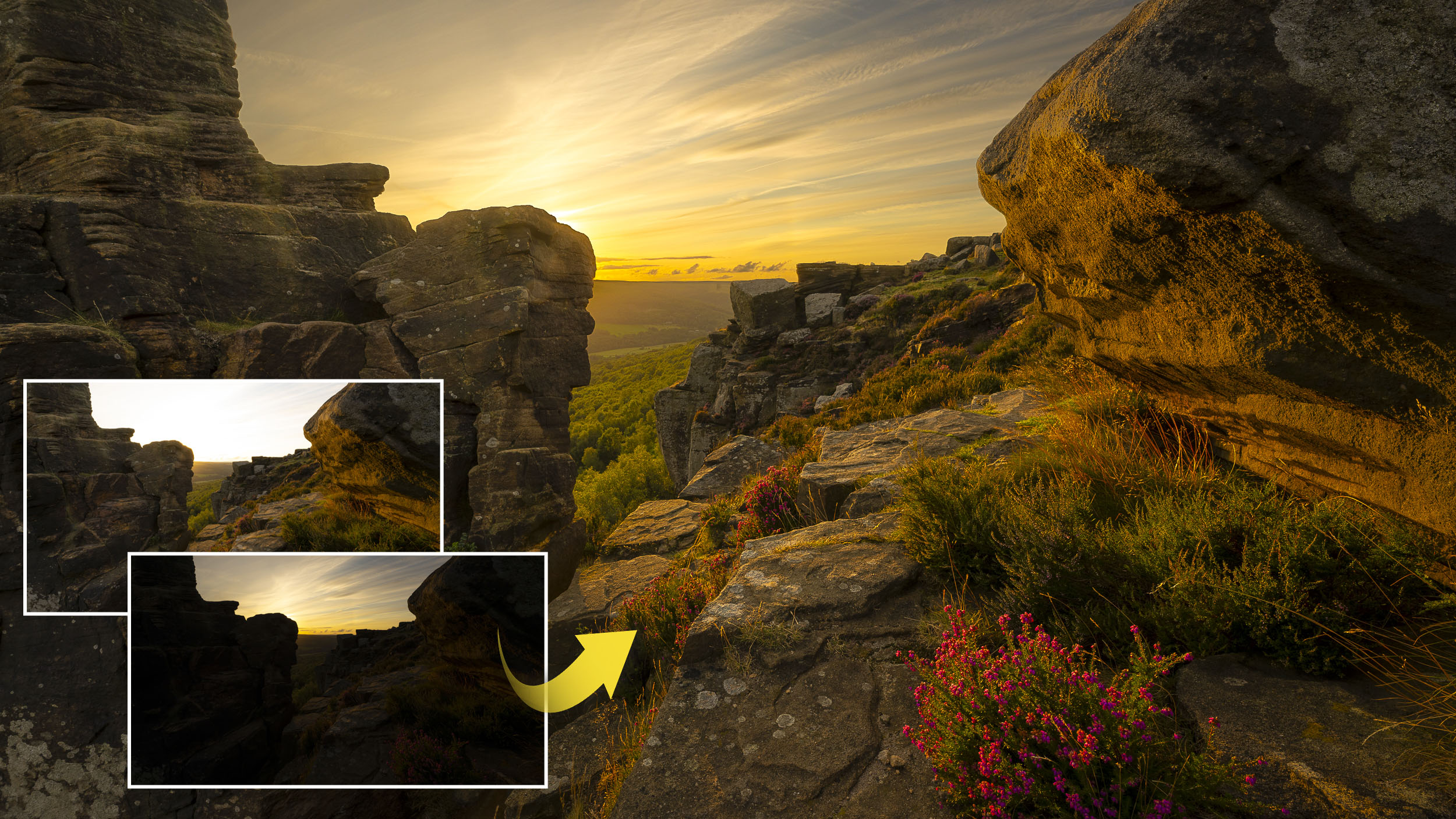 Blend exposures for balanced landscapes using Live Masks in Affinity Photo and bracketed images