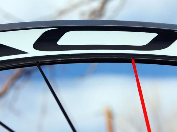 Hidden nipples mean you'll have to strip the tire to true the wheel
