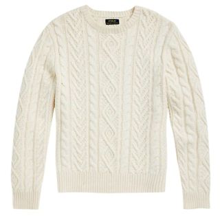 Ralph Lauren cable knit cream sweater.