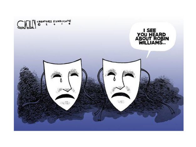 Editorial cartoon entertainment Robin Williams death