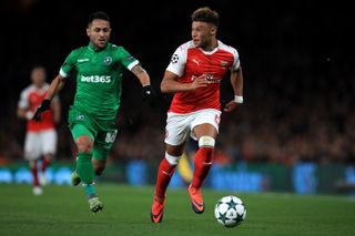 Wanderson (left) played against England's Oxlade-Chamberlain when Ludogorets faced Arsenal in 2016.