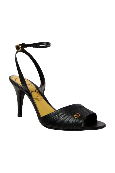 Valentino Garavani, Ladycrush 85 Embellished Leather Sandals