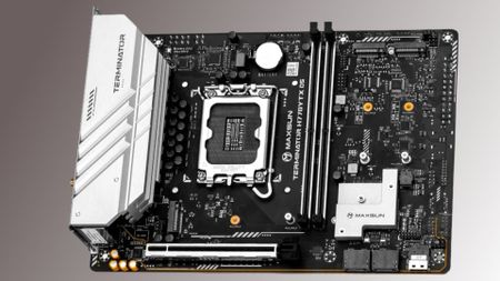 An image of the Maxsun Terminator H770YTX D5 motherboard.