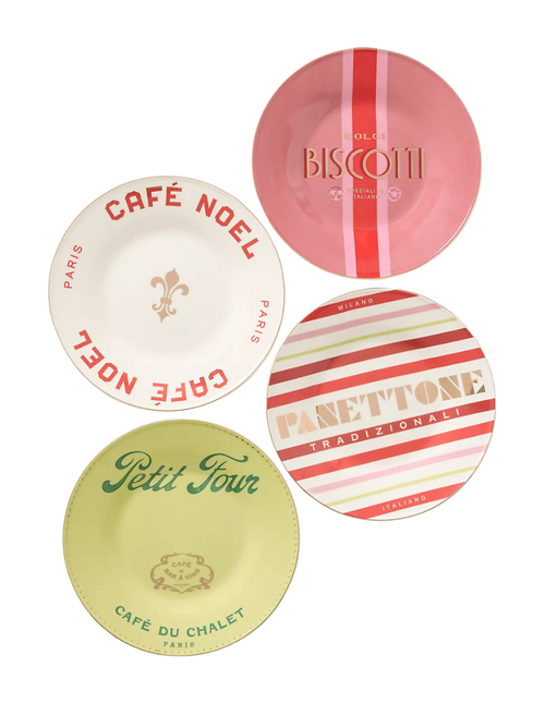Panettone Boxed Dessert Plates, Set of 4