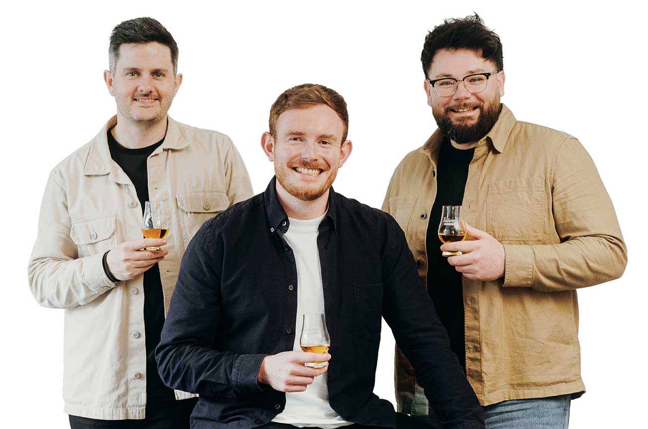 From left: the Tailored Spirits team &ndash; Tom Costello, Carl Johnstone and Adam Harding
