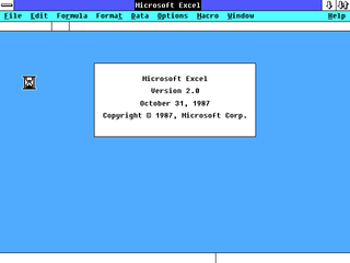 Microsoft Excel running on Windows 2.0