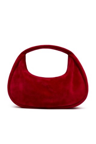 Red Color Trend 2023 | St. Agni Mini Bon Bon Suede Bag