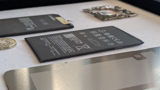 Oppo Find N5 internal parts laid out for display