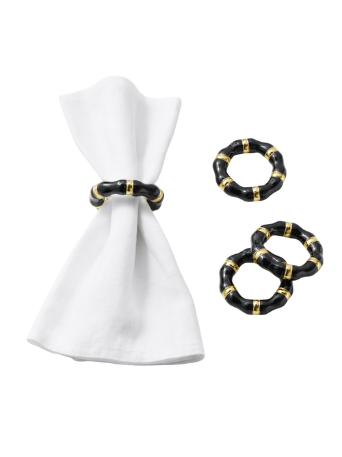 Cloisonn&eacute; Bangle Napkin Rings, Set of 4