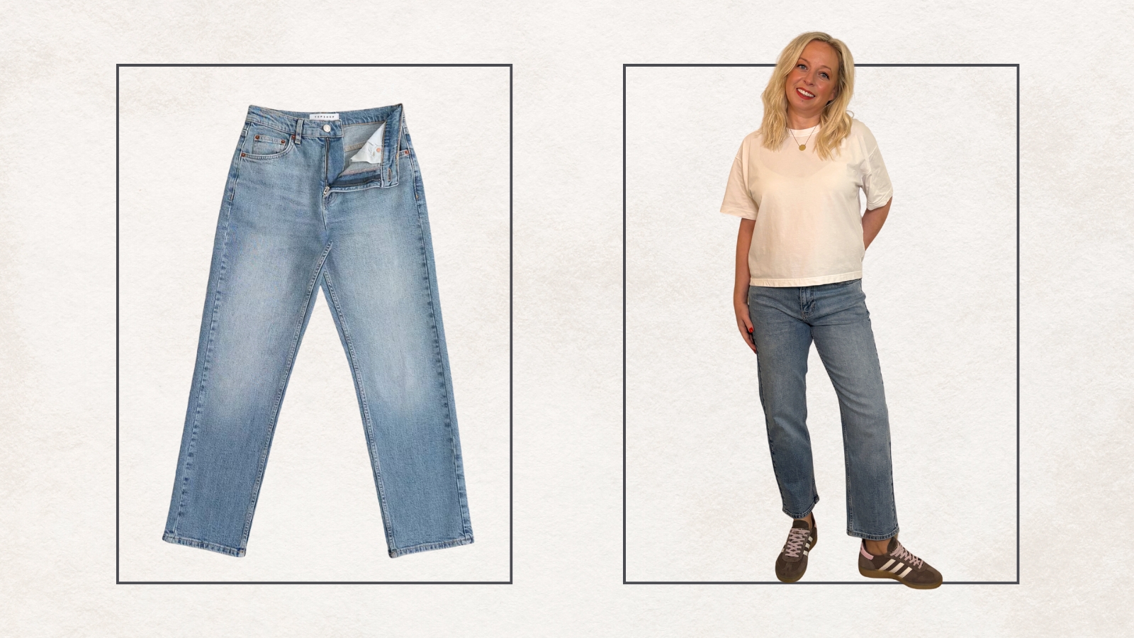 Antonia Kraskowski wearing Topshop slimming jeans