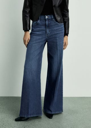 High-Rise Wideleg Jeans - Women | Mango Usa