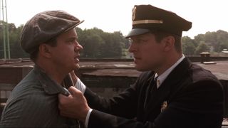 Clancy Brown threatens Tim Robbins in The Shawshank Redemption