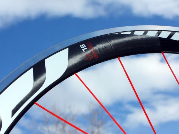 The 45mm-deep rim is notably fast at speed but is rather heavy at 525g apiece