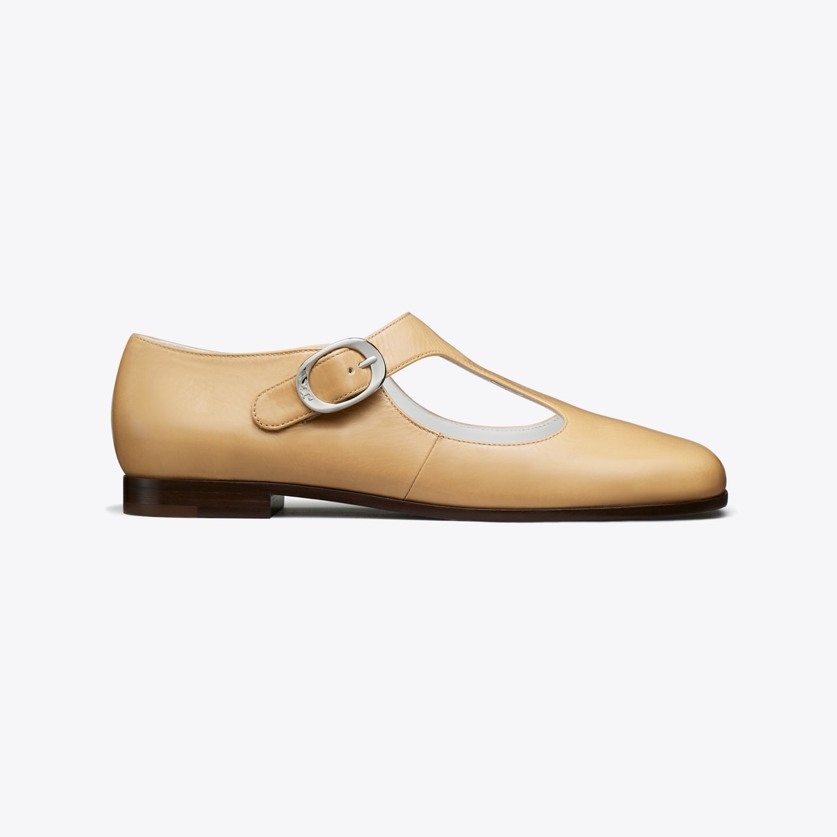 Violet T-Strap in Beige, Size 9.5