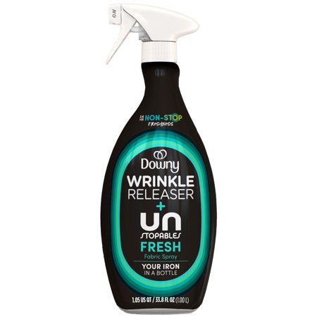 Downy Wrinkle Releaser and Refresher Fabric Spray, Unstopables Fresh, 33.8 Fl Oz