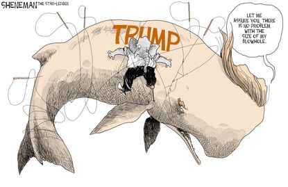 Political Cartoon U.S. Trump GOP
