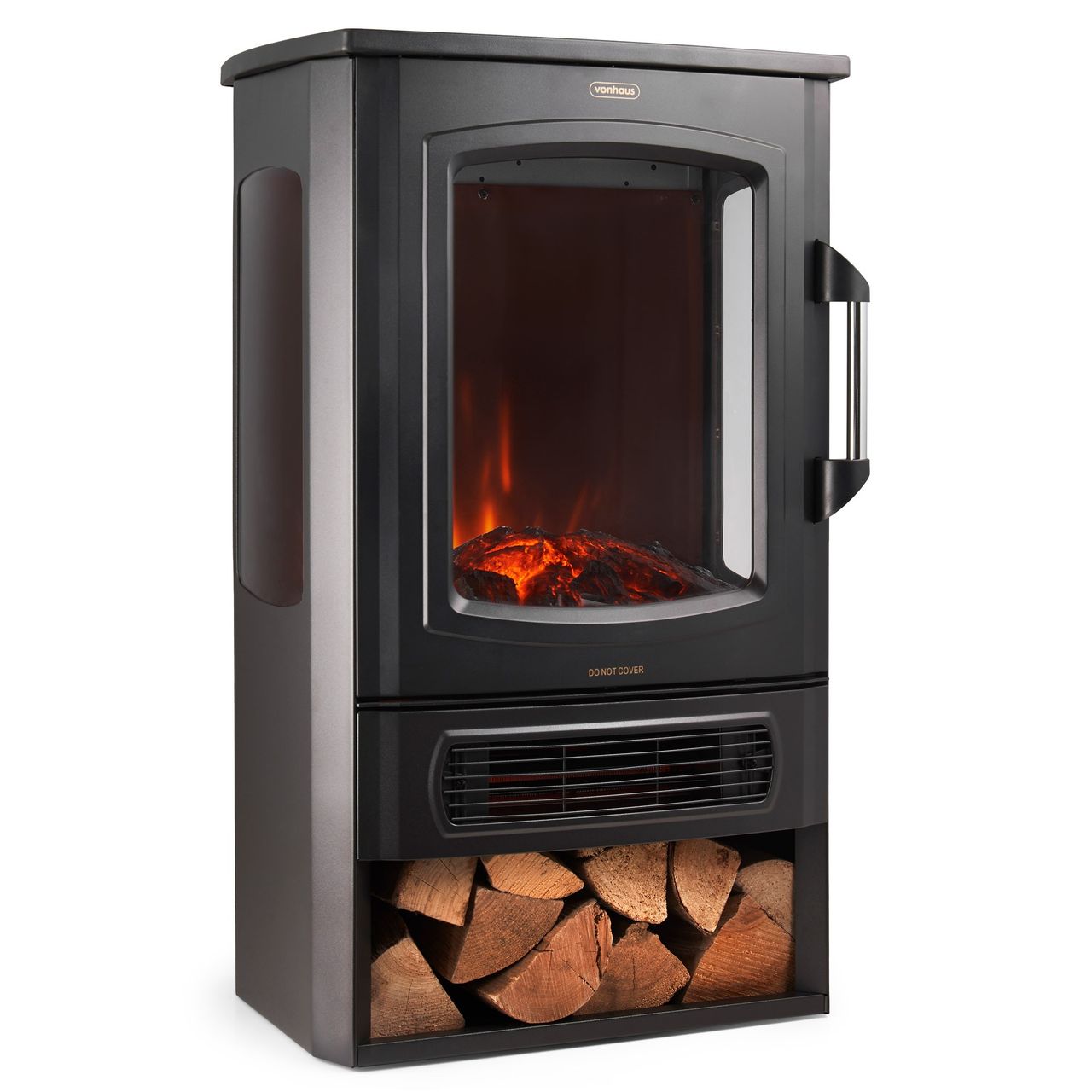 VonHaus Electric Stove &amp; Log Store cut out