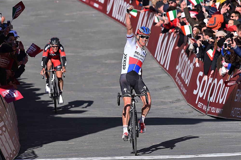 Zdenek Stybar (Etixx-Quickstep) wins the 2015 Strade Bianche