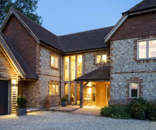 gravel driveway lighting gravel driveway lighting outside traditional flint houseoutside traditional flint house