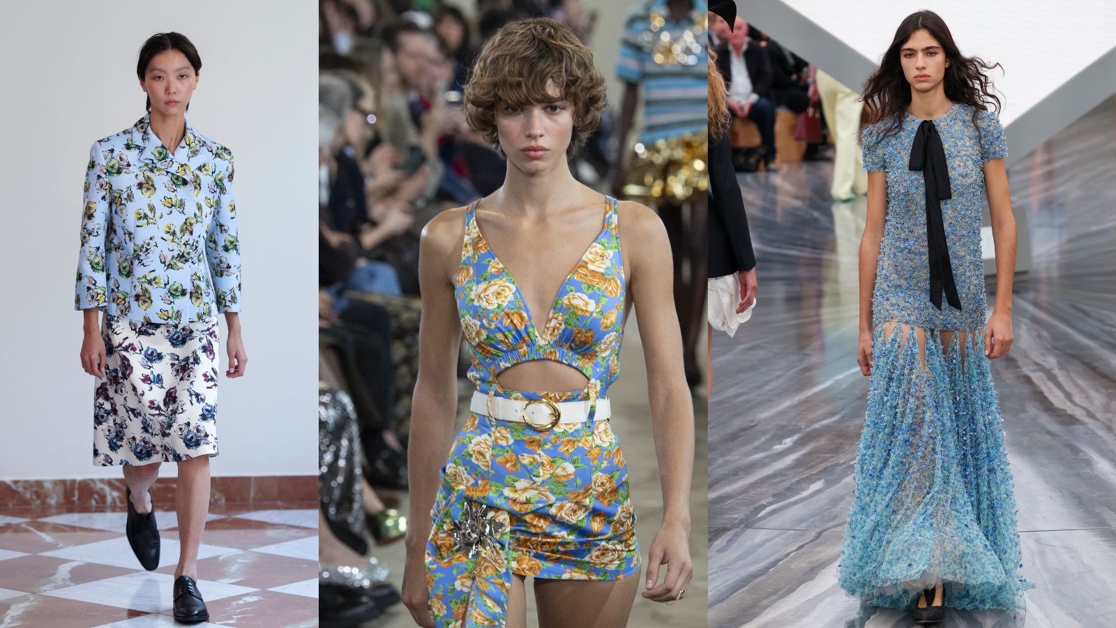 Floral outfits on the runway: from Emilia Wickstead, Paco Rabanne, Dior